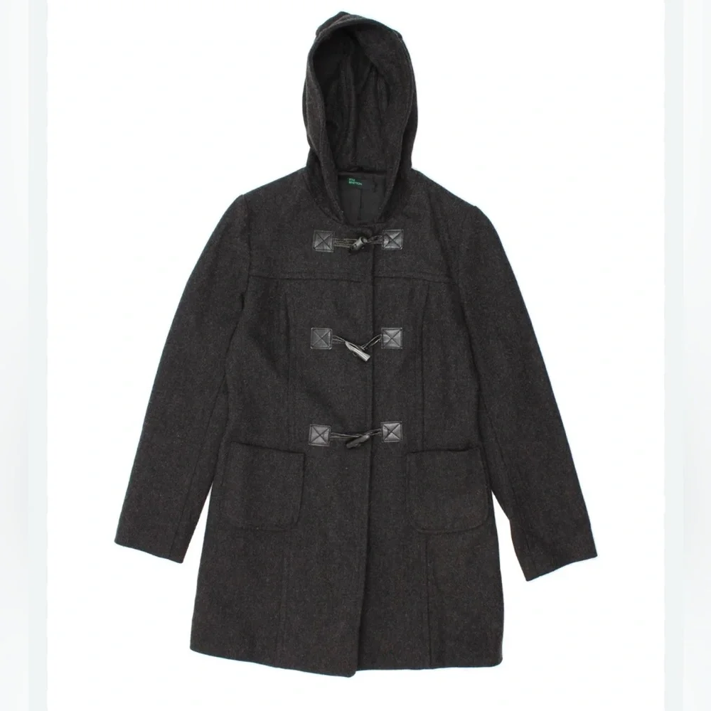 Bench Charcoal Hooded Toggle Jacket